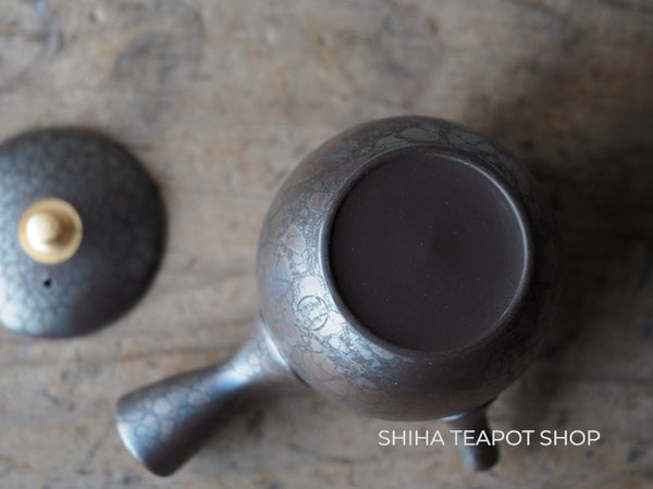 SHORYU Oil Drop Pattern Gold Lid knob  Back Handle Small Teapot 昭龍油滴 SR19