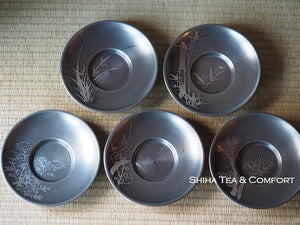 Japanese Tin Coasters for sencha (Used)