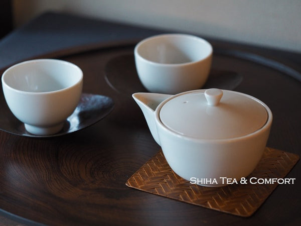 Kyoto Porcelain Houhin & Cups Shoami 白磁宝瓶套装