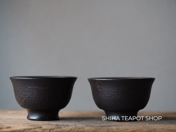 KOSHIN Black Red Marble Seaweed Mogake Teapot + Pair Cup (Iron Teapot texture） KS33SET 香臣藻掛大理石