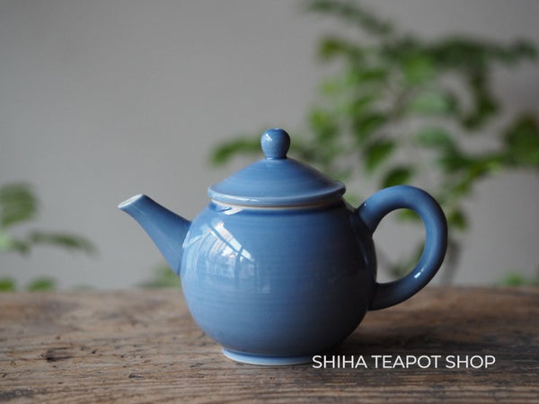Kyoto Senchado Porcelain Blue and White Bamboo Teapot Kyusu Seisho 加藤清昌