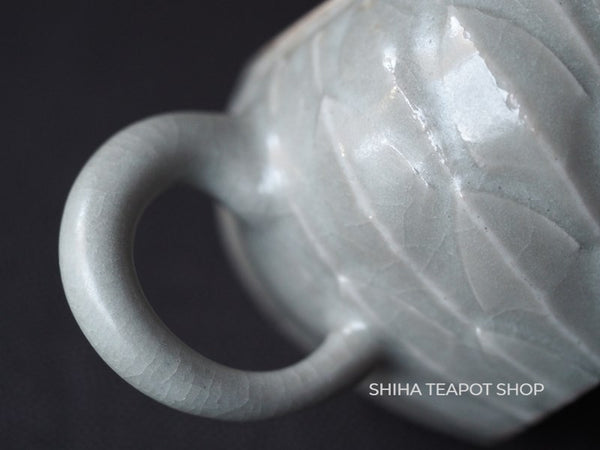 Toyomasu Kazuo Porcelain Celadon Lotus Small Teapot (Made in Japan)