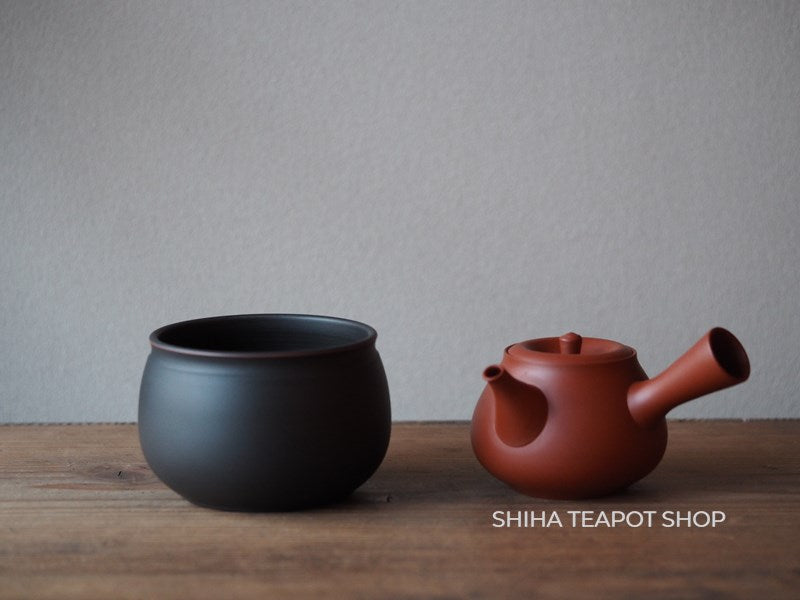 Reiko Black Silky texture Water Drain Bowl  Tea-Pond 10.8cm 鯉江廣玲光建水