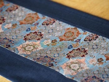 Japanese Traditional Pattern Tea Table Brocade Fabric Runner  Reversible (2 different design)